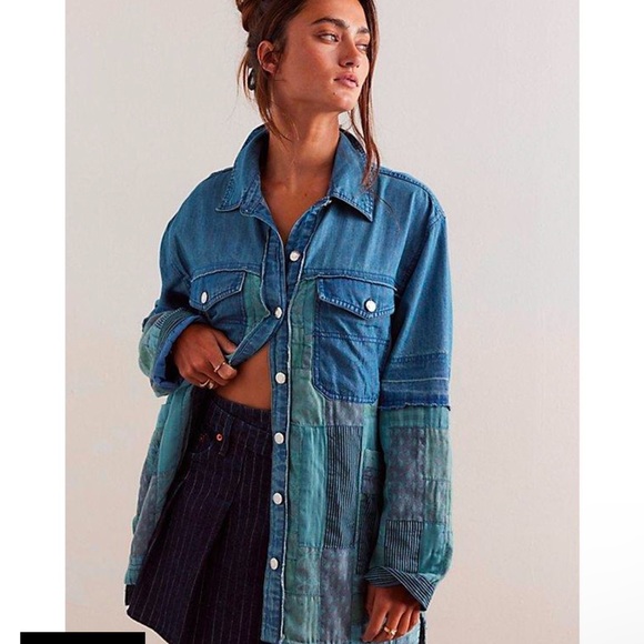 Free Peoplee We The Free Heritage Quilted shirt Shacket
